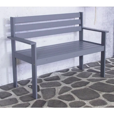 Afbeelding van Tuinbank Semmy afm. 120 x 49 84 cm, FSC 100% Noord Europees grenen grijs Stuk(s)