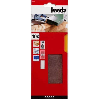 Afbeelding van kwb 815240 Schuurpapier Korrelgrootte 240 (l x b) 230 mm 93 10 stuk(s)