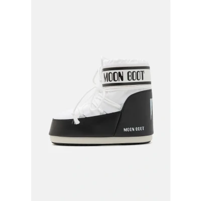 Afbeelding van Moon Boot ICON LOW Unisex Veterboots, Maat: 36 38, White Imitatieleer/ textiel