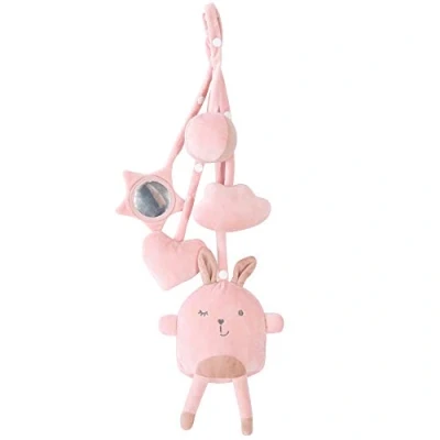 Afbeelding van roba Lil Cutie Lily Speelset, 5 figuren om op te hangen aan een speelboog en Montessori speelboog, activiteitenspeelgoed hangen, roze