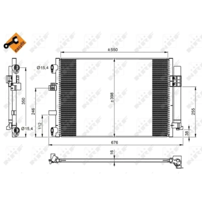 Afbeelding van Condensor, airconditioning NRF 350210