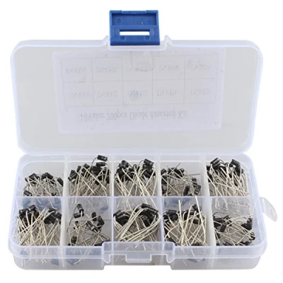Afbeelding van HALJIA 200 stuks 10 Value diode set (1 N4001 1 N4002 N4003 N4004 N4005 N4006 N4007 N5817 N5818 N5819)