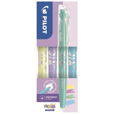Afbeelding van Pilot Frixion Light Soft Set 4 Kleuren Geel Lila Groen Blauw Uitwisbaar
