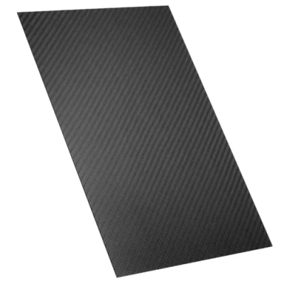 Afbeelding van QWORK® Koolstofvezelplaat, 1 x 200 300 mm, zwart, koolstofvezel
