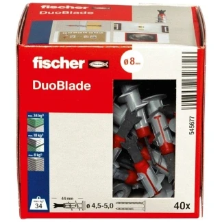Afbeelding van Gipsplaatplug Fischer DuoBlade 40 stuks (Kruiskop Pozidriv)