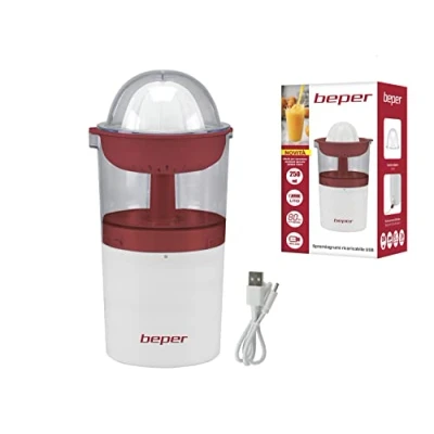 Afbeelding van Beper Citruspers Citrusjuicer Juicer Sinaasappelpers Elektrisch Fruitpers Citroenpers Handpers Wit