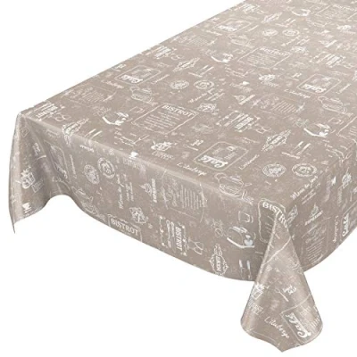Afbeelding van ANRO Tafelkleed van afwasbaar tafelzeil bistro modern 160 x 140 cm