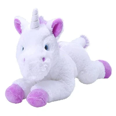 Afbeelding van Wild Republic Knuffel Eenhoorn Ecokins Junior 30 Cm Pluche Wit/paars