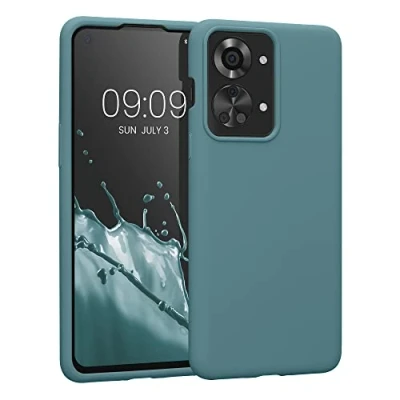 Afbeelding van kwmobile telefoonhoesje geschikt voor OnePlus Nord 2T 5G Hoesje met siliconen coating Smartphone case in antieksteen