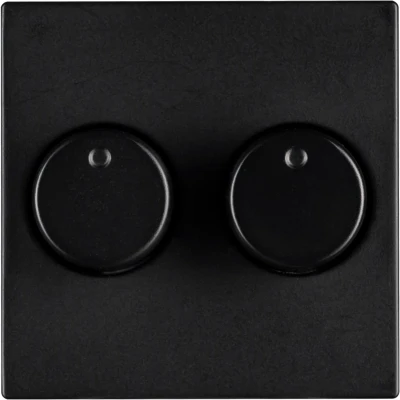 Afbeelding van Centraalplaat ION Industries V1/J1 (Dimmer, Duo, Mat zwart)