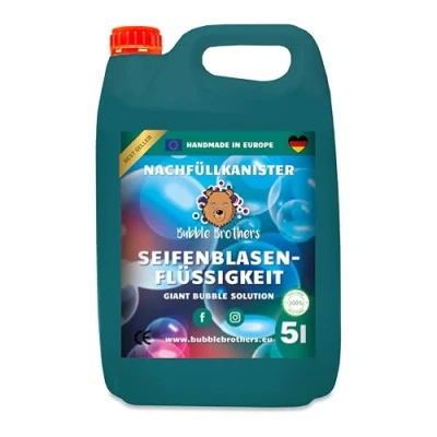 Afbeelding van Bubble Brothers 5 liter zeepbellenvloeistof voor gigantische zeepbellen en hoogwaardige navulfles kinderverjaardag plezier in de open lucht XXL