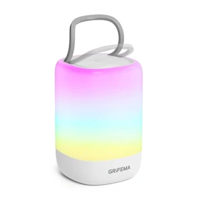 Afbeelding van GRIFEMA Oplaadbaar nachtlampje, led touch bedlampje, RGB kleur, dimbaar bedlampje met 15 uur batterij, USB C opladen, timer, draagbaar voor slaapkamer, slaapkamer