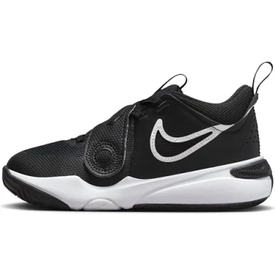 Afbeelding van Nike Performance TEAM Hustle D 11 Unisex Basketbalschoenen voor kinderen, Maat: 33.5, Black/white Kunststof/ textiel