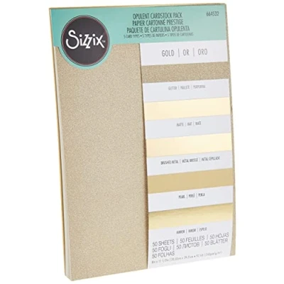 Afbeelding van Sizzix Karton pack 20x29cm gold 50 stuks