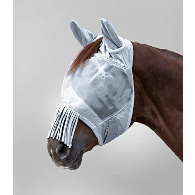 Afbeelding van Waldhausen Vliegenmasker Premium met Oren Zilvergrijs Pony