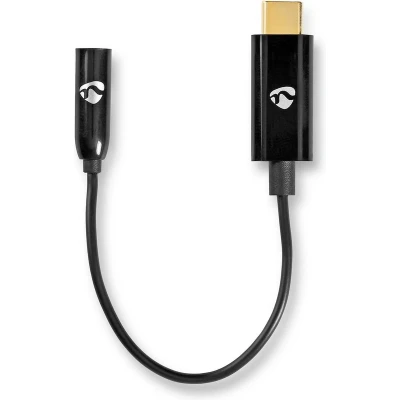 Afbeelding van USB C naar jack adapterkabel Nedis 1 meter (Verguld,100% koper)