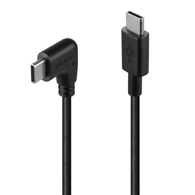 Image de Lindy Câble USB 24 pin C (M) droit pour à angle 2.0 50 cm rond noir
