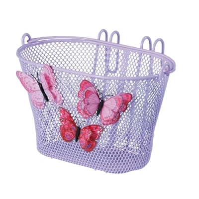 Afbeelding van Kinderfietsmand Basil Jasmin Butterfly 28 x 20 19 cm lila