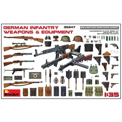 Afbeelding van 1:35 MiniArt 35247 German Infantry Weapons &amp; Equipment Plastic Modelbouwpakket
