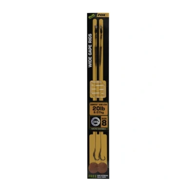 Image de Fox Edges Wide Gape Camotex Semi Stiff Ready Rigs (2 pcs) Maat : Haak 8 20lb