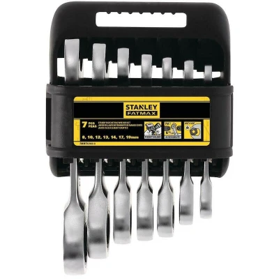 Image de STANLEY FMMT82900 0 Jeu de clés à anneaux FATMAX avec embout cliquet 7 pièces