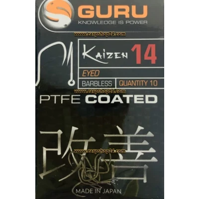 Afbeelding van Guru Kaizen Eyed Barbless Haak Met Oog Zonder Weerhaak 5 Maten 14