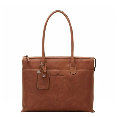 Afbeelding van Castelijn &amp; Beerens Carisma Laptop Schoudertas 15.6&quot; + tablet cognac