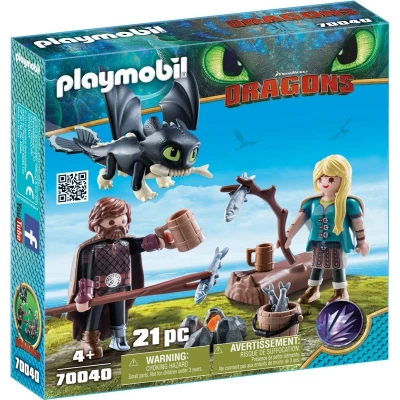 Afbeelding van PLAYMOBIL Dragons 70040 Hikkie en Astrid speelset