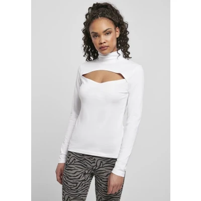 Afbeelding van Urban Classics Cutout Turtleneck Longsleeve, Dames, Maat: XS, White