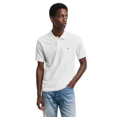 Afbeelding van GANT Reg Emb Archive Shield Poloshirt voor heren, Wit, L