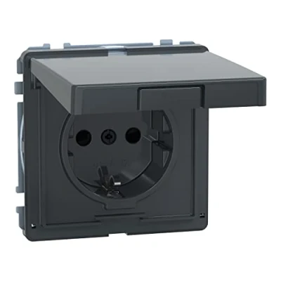 Afbeelding van Merten MEG2310 7214 Wandcontactdoos AquaDesign Antraciet