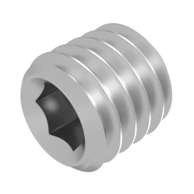 Afbeelding van SECCARO Set van 20 stelschroeven met conische bit M6 x 6 mm roestvrij staal V2A VA A2 DIN 913 / ISO 4026