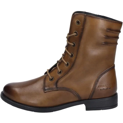 Afbeelding van Josef Seibel Simona 01 Veterboots, Dames, Maat: 38, Cognac Leer