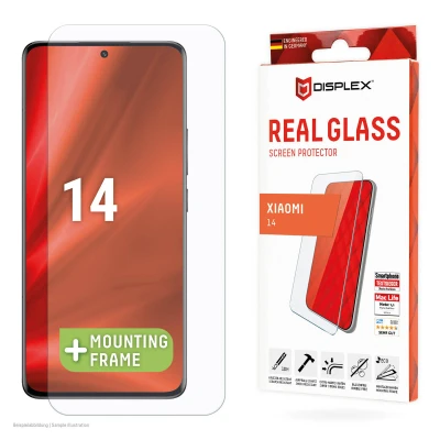 Afbeelding van Displex Real Glass Premium Screenprotector met Applicator voor Xiaomi 14 Transparant