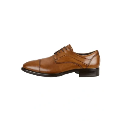 Afbeelding van ECCO Citytray Veterschoenen, Heren, Maat: 40, Amber Leer