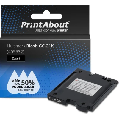 Afbeelding van Huismerk Ricoh GC 21K (405532) Inktcartridge Zwart