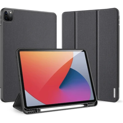 Afbeelding van DUX DUCIS Smart Tri Fold kunstleer hoes voor iPad Pro 12.9 (2021) zwart