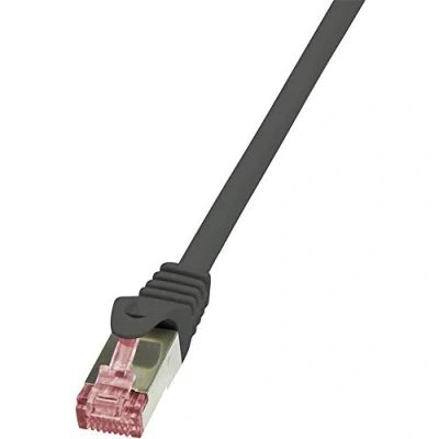 Afbeelding van LogiLink CQ2083S RJ45 Netwerkkabel, patchkabel CAT 6 S/FTP 7.50 m Zwart Vlambestendig, Snagless 1 stuk(s)