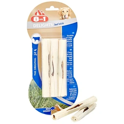 Afbeelding van 8in1 Delights Kauwsticks Hondensnacks Rundvlees 3x25 g 3 stuks