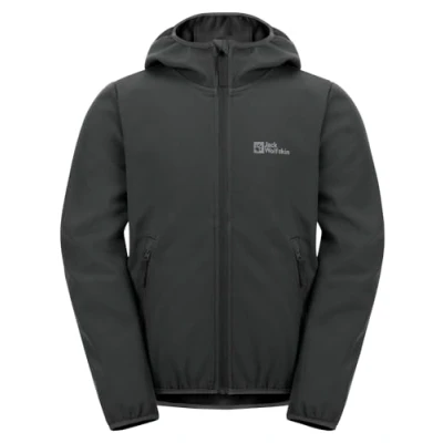 Afbeelding van Jack Wolfskin Fourwinds KIDS Unisex Softshelljas voor kinderen, Maat: 128, Granite black