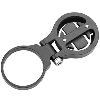 Afbeelding van VGEBY1 Fietscomputerhouder, montagebeugel fiets koplamphouder aluminiumlegering kilometrische teller verlengbeugel (zwart voor Garmin)
