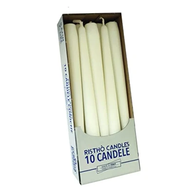 Afbeelding van Cereria di Giorgio de risthò conische kaarsen voor kandelaar, was, wit, 2,2 x 25 cm, 10 stuks