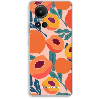 Afbeelding van Case Company® hoesje geschikt voor Oppo Reno 10 Pro Perzik Soft Cover Telefoonhoesje Bescherming aan alle Kanten en Schermrand