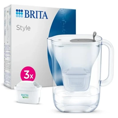 Afbeelding van BRITA Waterfilterkan Style Cool 2,4L Grijs incl. 3 MAXTRA PRO All in 1 waterfilterpatronen