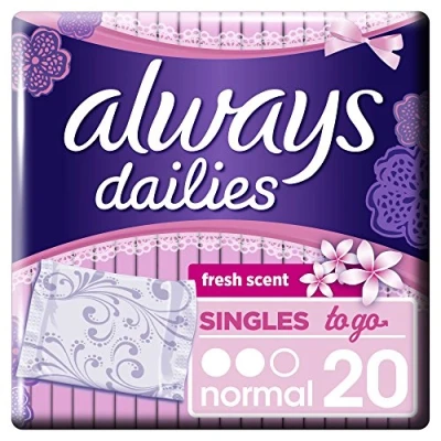 Afbeelding van Always Dailies Singles To Go Normal 20 Stuks