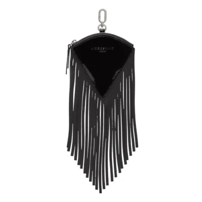 Afbeelding van LIEBESKIND BERLIN Leren Utensil zak Francis Naplack Pendant Round Black Zwart