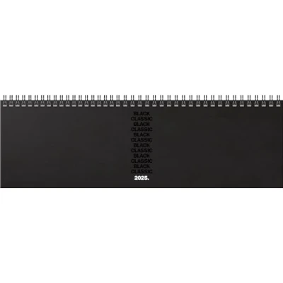 Afbeelding van BRUNNEN Horizontale agenda model 774 (2025), zwart, 2 pagina&#039;s = 1 week, 326 x 102 mm, 120 pagina&#039;s, bedrukte balacron omslag, zwart