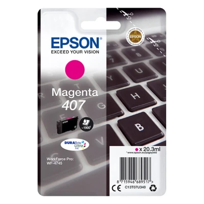 Image de Epson 407 20.3 ml taille L magenta original cartouche d&#039;encre pour WorkForce Pro WF 4745, 4745DTWF