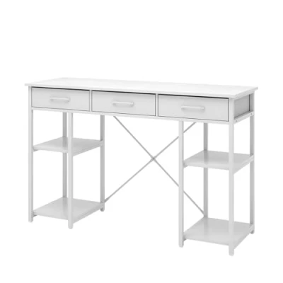 Afbeelding van Vicco Bureau Chino, Wit, 120 x 40 cm met 3 laden
