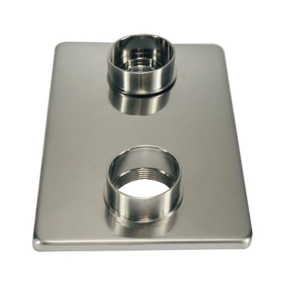 Afbeelding van Wiesbaden 8mm verlengset geborsteld staal tbv 2 knops douchethermaat